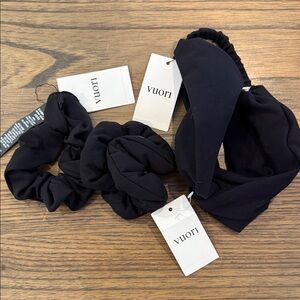Vuori Elegant Black Hair Accessory Trio $54 value